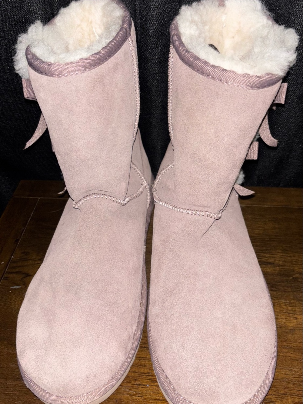 Koolaburra Blush Pink Shearling-Lined Suede Boots